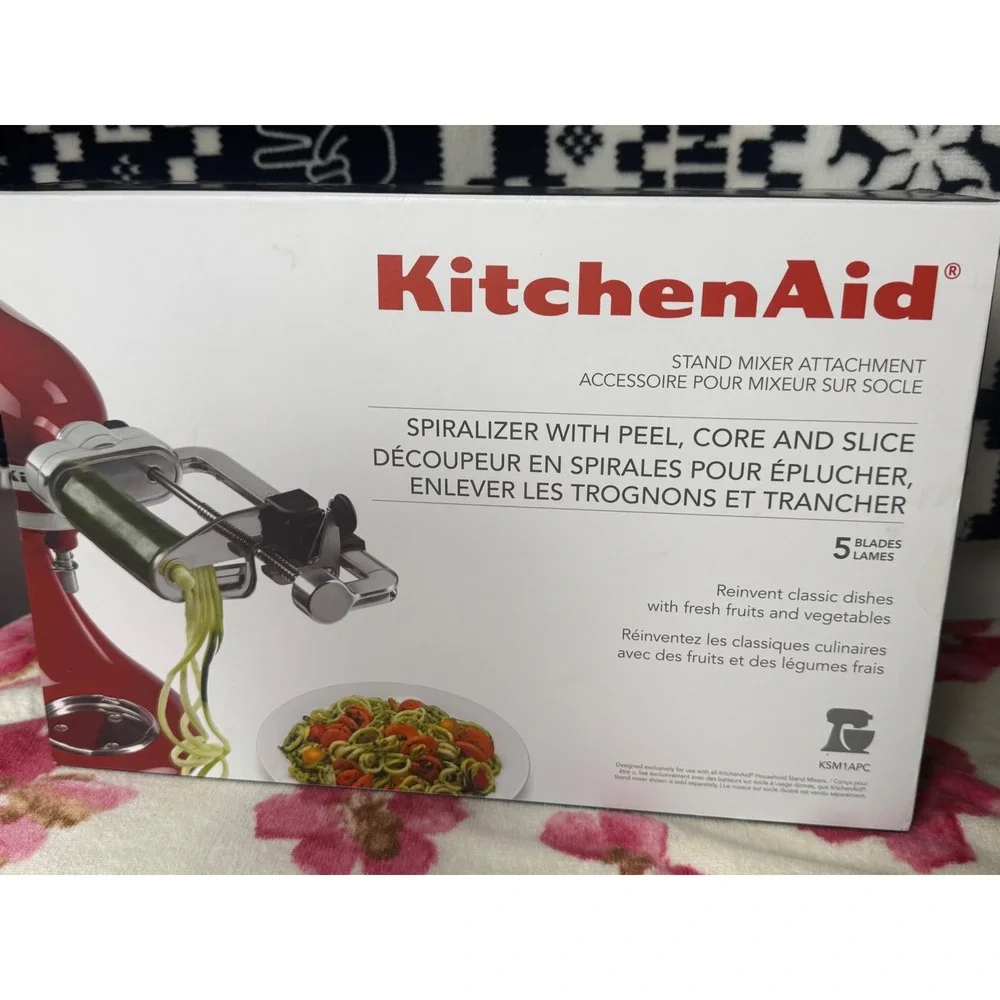 KitchenAid KSM1APC Spiralizer Plus Peel Core and Slice Stand Mixer Attachment
